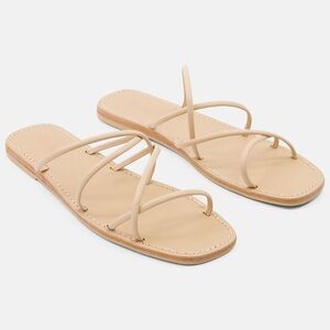 Splendid Beige Strappy Flat Sandals